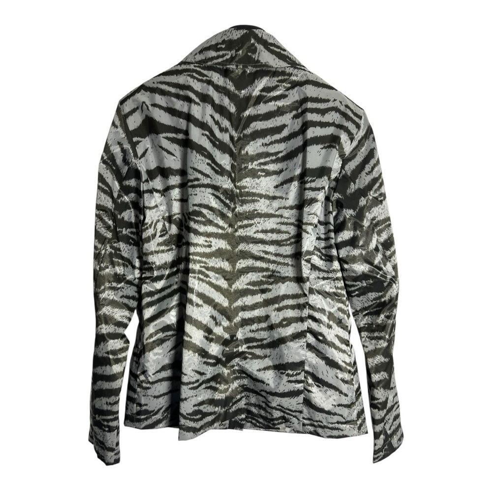 Gerry Weber Black and Gray Zebra Print Jean Jacket, Modern Print - Size M - Picture 4 of 5